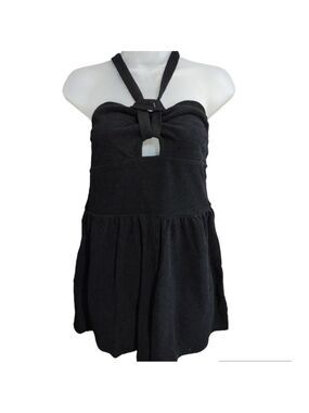 Wild Fable Terry Towel Romper Black